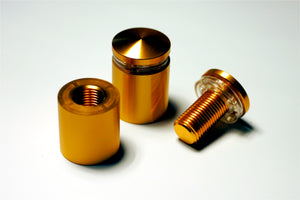 Set of 4 - 3/4" x 3/4" Gold Anodized