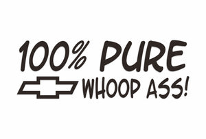 100% Pure Whoop Ass Decals