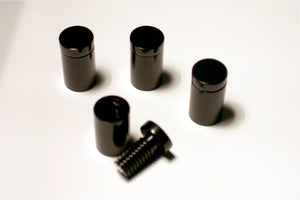 Set of 4 -1/2" x 7/8" Gloss Black