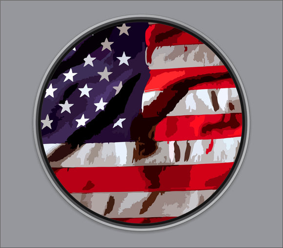 American Flag Bass Drum Head