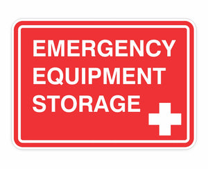 Emergency Equipment Storage Decals