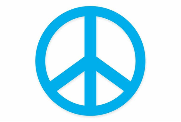 Blue Peace Symbol Sticker