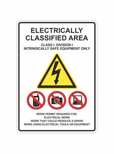 Electrically Classified Area Decal
