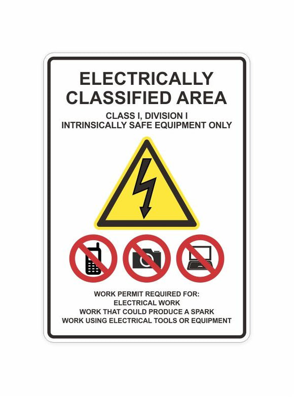 Electrically Classified Area Decal