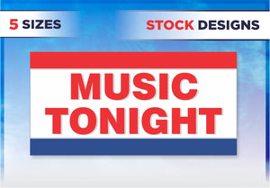 Red, White and Blue Music Tonight Flag