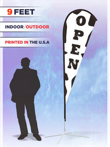 Printed Open Flags