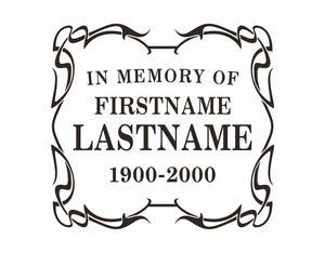 Custom In Memory Decals & Stickers