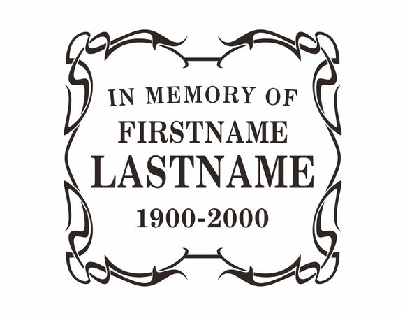 Custom In Memory Decals & Stickers