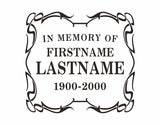 Custom In Memory Decals & Stickers