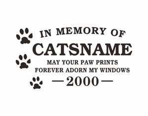 In Memory Cat Decal