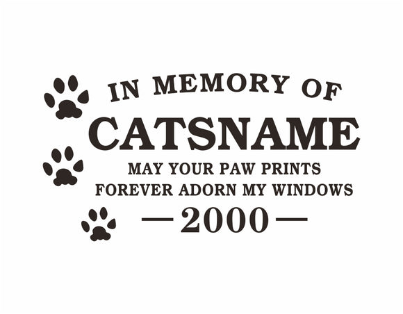 In Memory Cat Decal