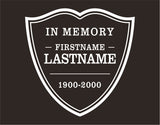 In Rememberance Decals