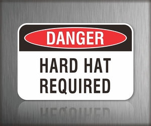 Danger Hard Hat Required Sign