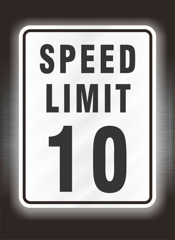 10 mph Speed Limit Sign