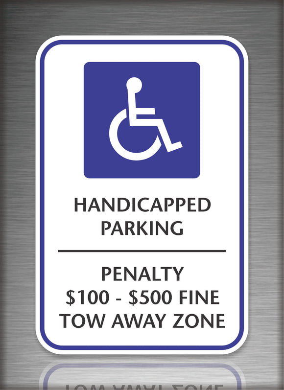 Handicap Parking Penalty White Background