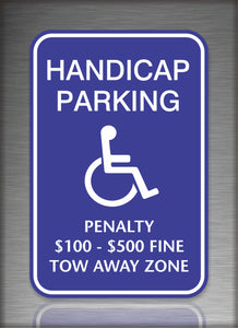 Handicap Parking Penalty Blue