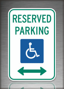 Handicap Parking Green & Blue Sign