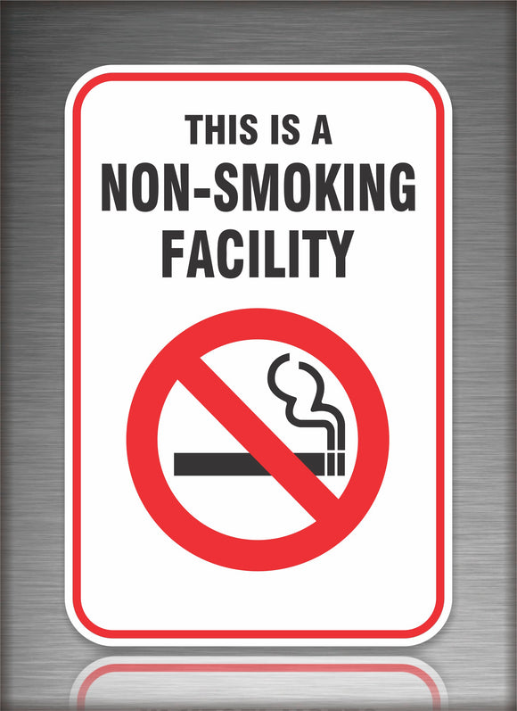 Non-Smoking Facility White Background