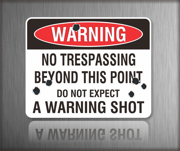 Warning No Trespassing Sign