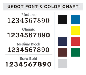 Custom USDOT Lettering & Decals