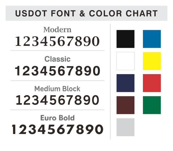 Custom USDOT Lettering & Decals